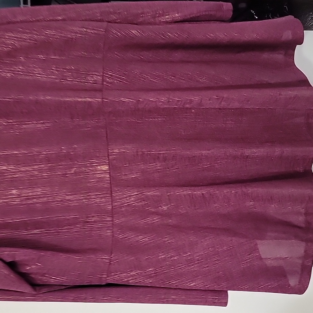 Susan Graver Plum Two-Piece Open Cardigan and Tank Set - Picture 4 of 6